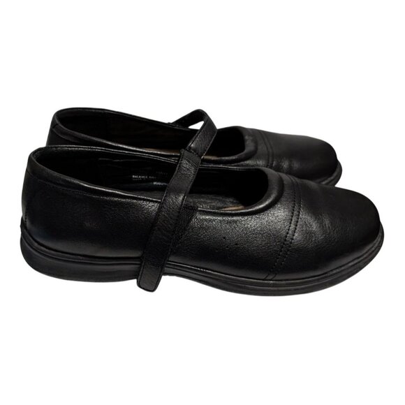 Footsmart Black Leather Mary Jane Margaret Comfort Shoes Womens Size 12
